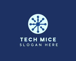 Tech Virus Circle logo design