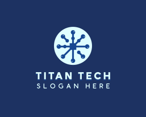 Tech Virus Circle logo design