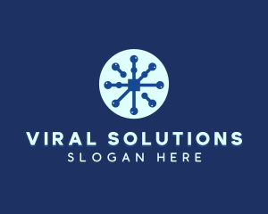 Virus - Tech Virus Circle logo design