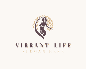 Wellness Nature Woman logo design