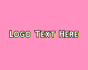 Laugh - Outline Childish Wordmark logo design