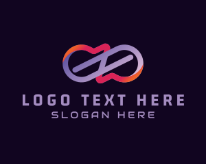 Tech - Gradient Modern Loop logo design