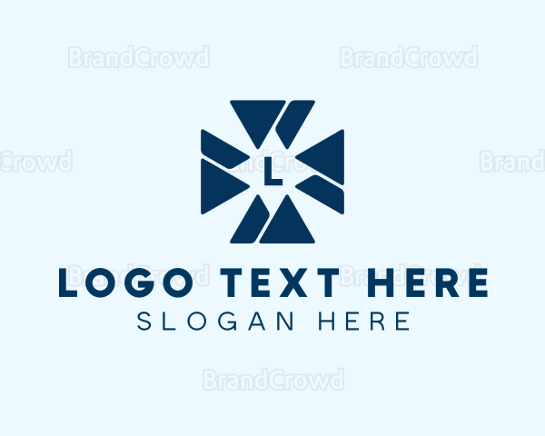 Geometric Triangle Cross Logo