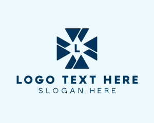 Modern - Geometric Triangle Cross logo design