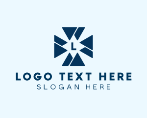 Geometric Triangle Cross Logo