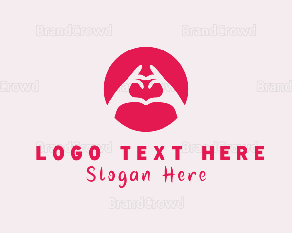 Heart Hand Gesture Logo