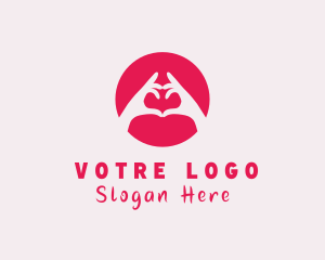 Heart Hand Gesture Logo