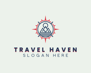 Travel Destination Compass logo design