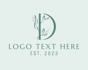 Eco Friendly - Garden Boutique Letter D logo design