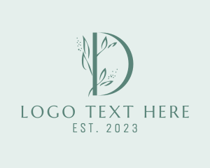 Tropical - Garden Boutique Letter D logo design
