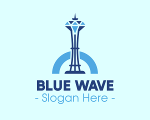 Blue - Blue Diamond Skyscraper logo design