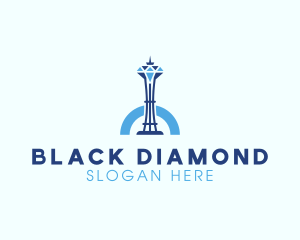 Diamond Tower Skyscraper logo design