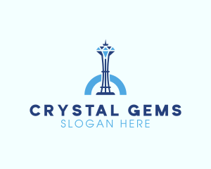 Diamond Tower Skyscraper logo design