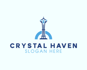 Diamond Tower Skyscraper logo design