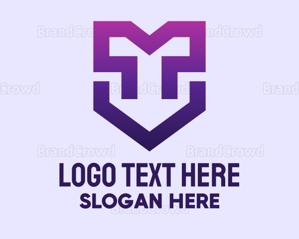 Purple Geometric Shield Logo