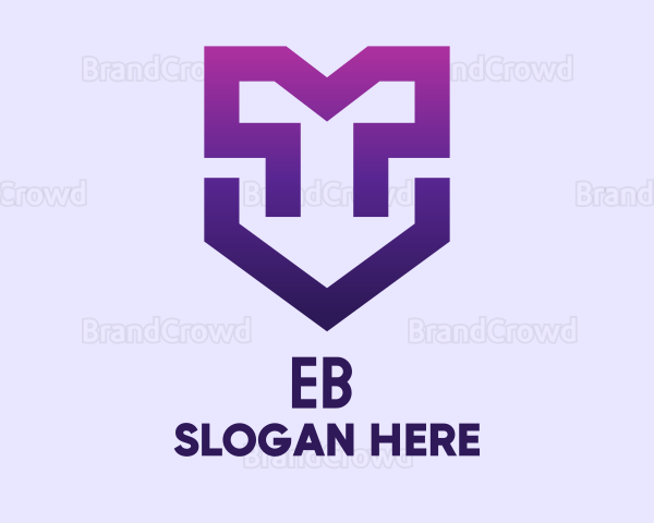 Purple Geometric Shield Logo