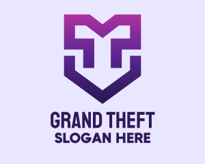Shield - Purple Geometric Shield logo design