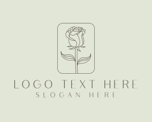 Massage - Organic Rose Flower logo design