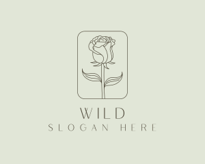 Organic Rose Flower  Logo