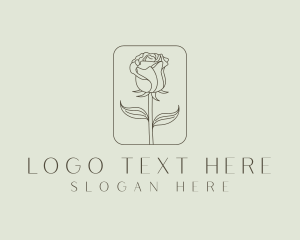 Bouquet - Organic Rose Flower logo design