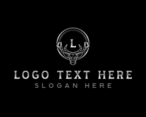 Luxury - Deer Antler Crest logo design