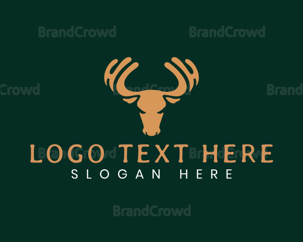 Moose Elk Antler Logo