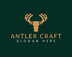 Moose Elk Antler logo design