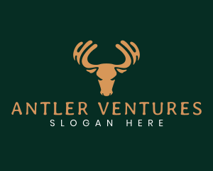 Antler - Moose Elk Antler logo design