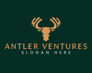 Moose Elk Antler logo design