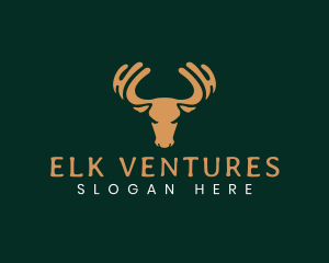 Moose Elk Antler logo design