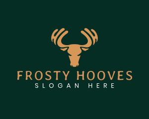 Moose Elk Antler logo design
