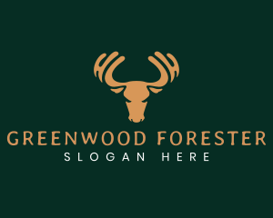 Moose Elk Antler logo design