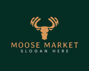 Moose - Moose Elk Antler logo design