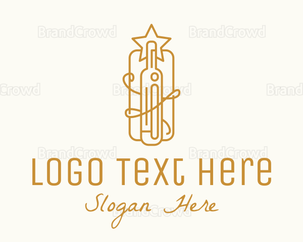 Premium Wine Bottle Logo