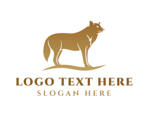 Coyote - Golden Wild Dog logo design