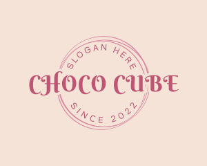 Confectionery - Pink Feminine Circle logo design