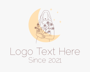 Teen - Moon Flower Girl logo design
