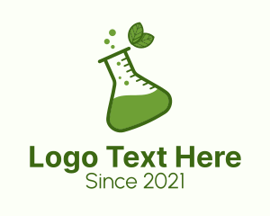 Eco - Green Herbal Flask logo design