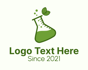 Biochem - Green Herbal Flask logo design