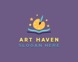 Paint Art Kindergarten logo design