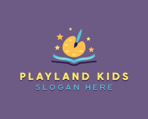 Paint Art Kindergarten logo design