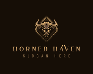 Bull Ranch Horn logo design