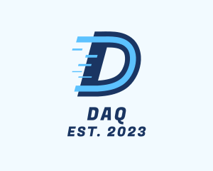 Fast Digital Letter D logo design