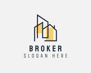House Broker Building logo design