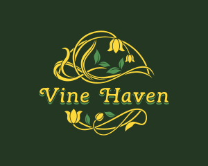 Floral Garden Vine logo design