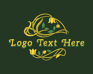 Aromatic - Floral Garden Vine logo design