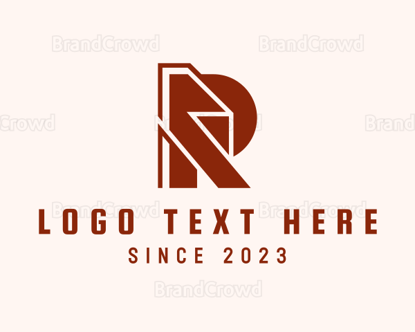 Letter R Construction Logo