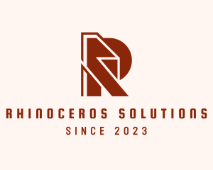 Letter R Construction logo design
