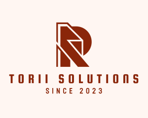 Letter R Construction logo design