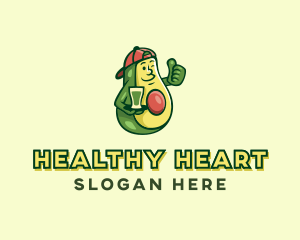 Healthy Avocado Drink  logo design